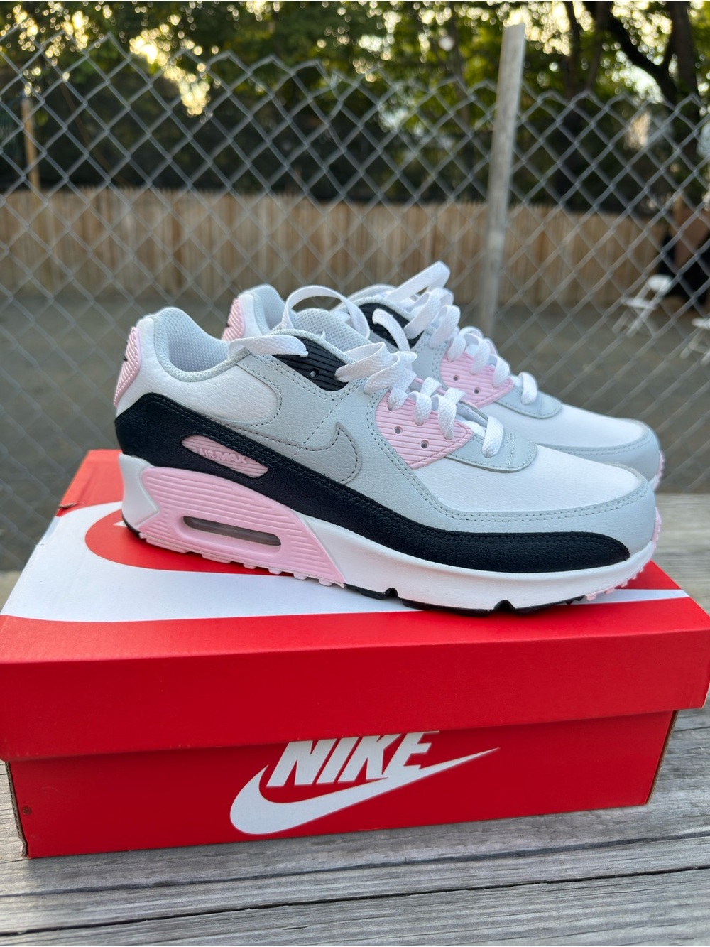 Nike Women's White, Pink & Black Air Max Style Sneakers